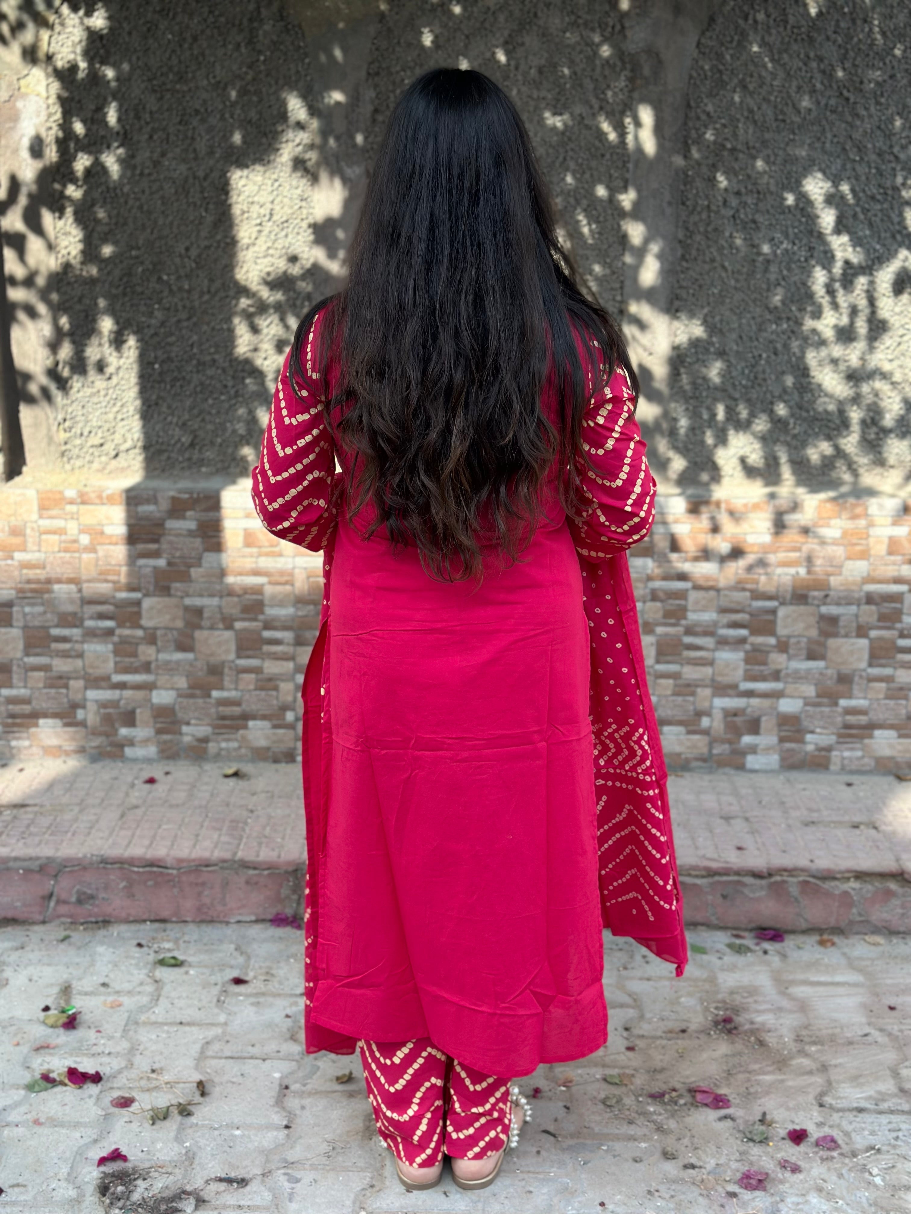 Amayra Cotton Kurta Embroidery Work Kurti Pant And Dupatta