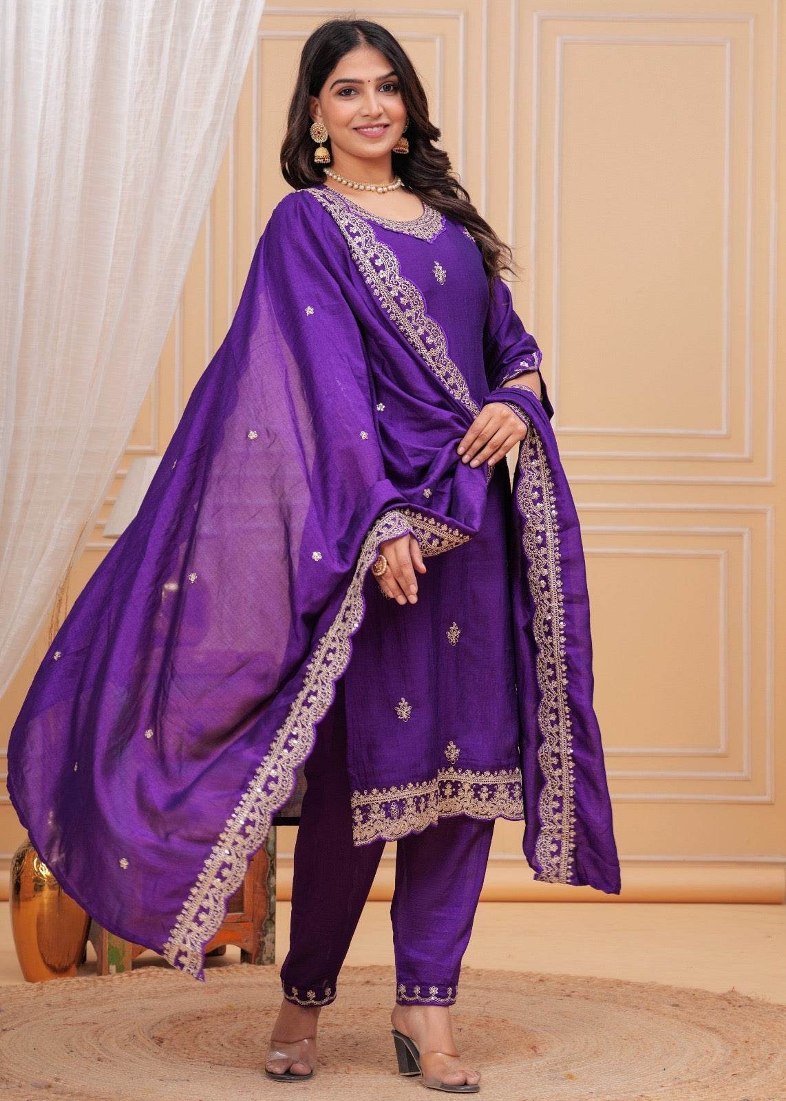 Maharani Dola Silk Suit