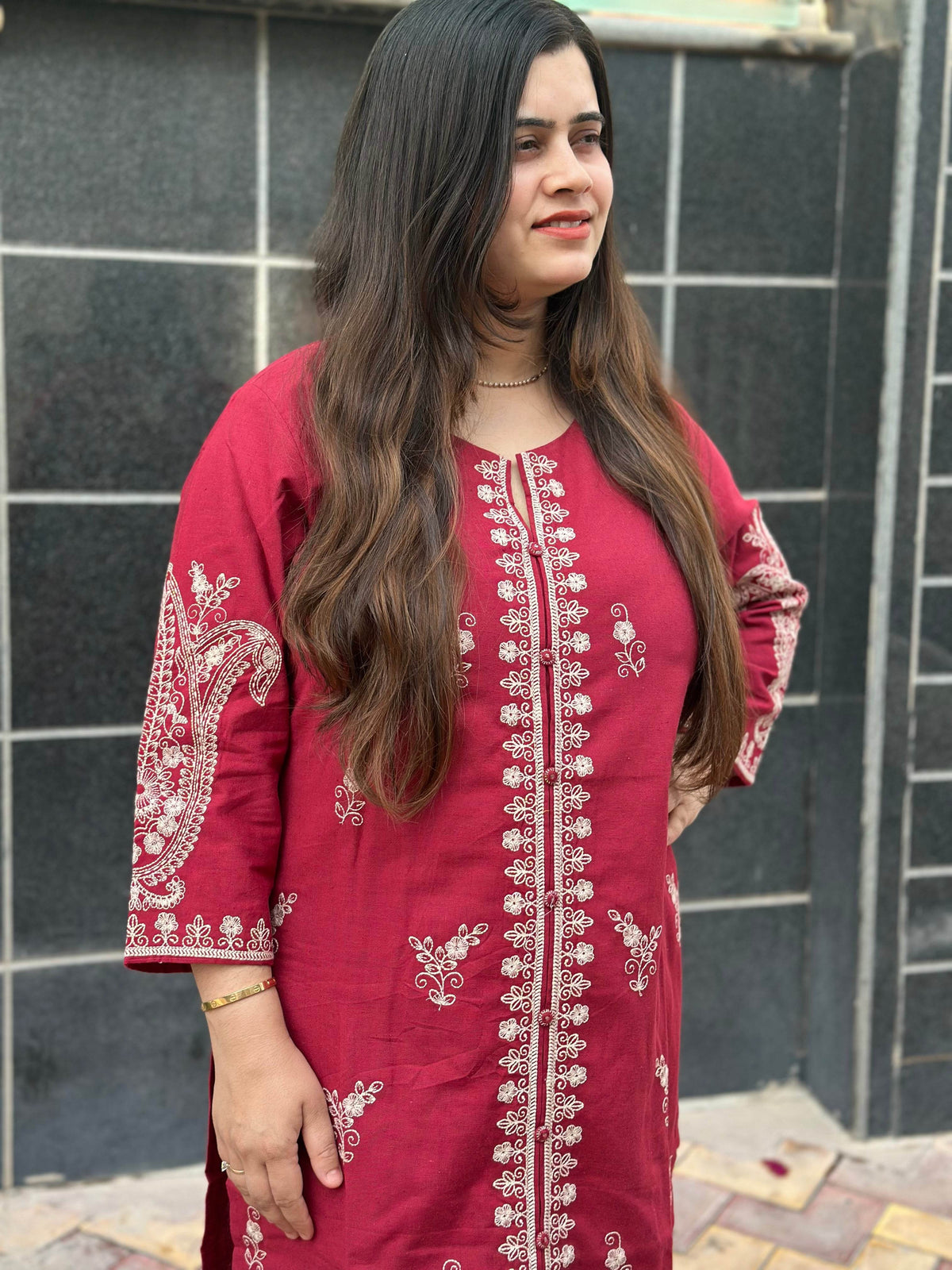 Cotton Chikankari kurta Set