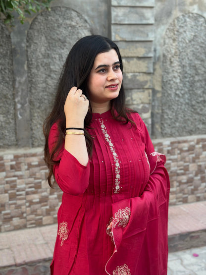 Premium Cotton kurta set for women with dupatta