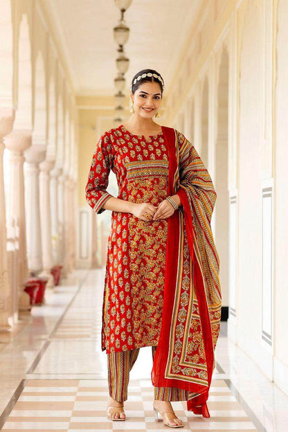 Bagru Print Cotton Suit