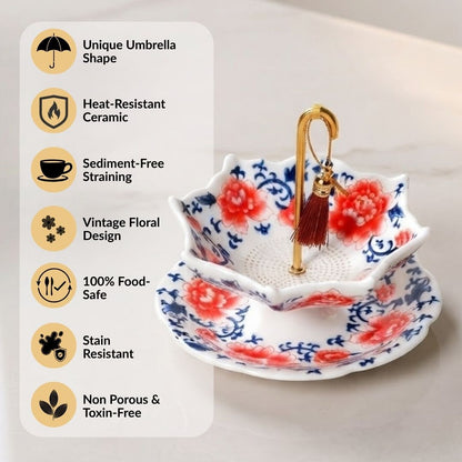 Chinoiserie Umbrella Tea Strainer