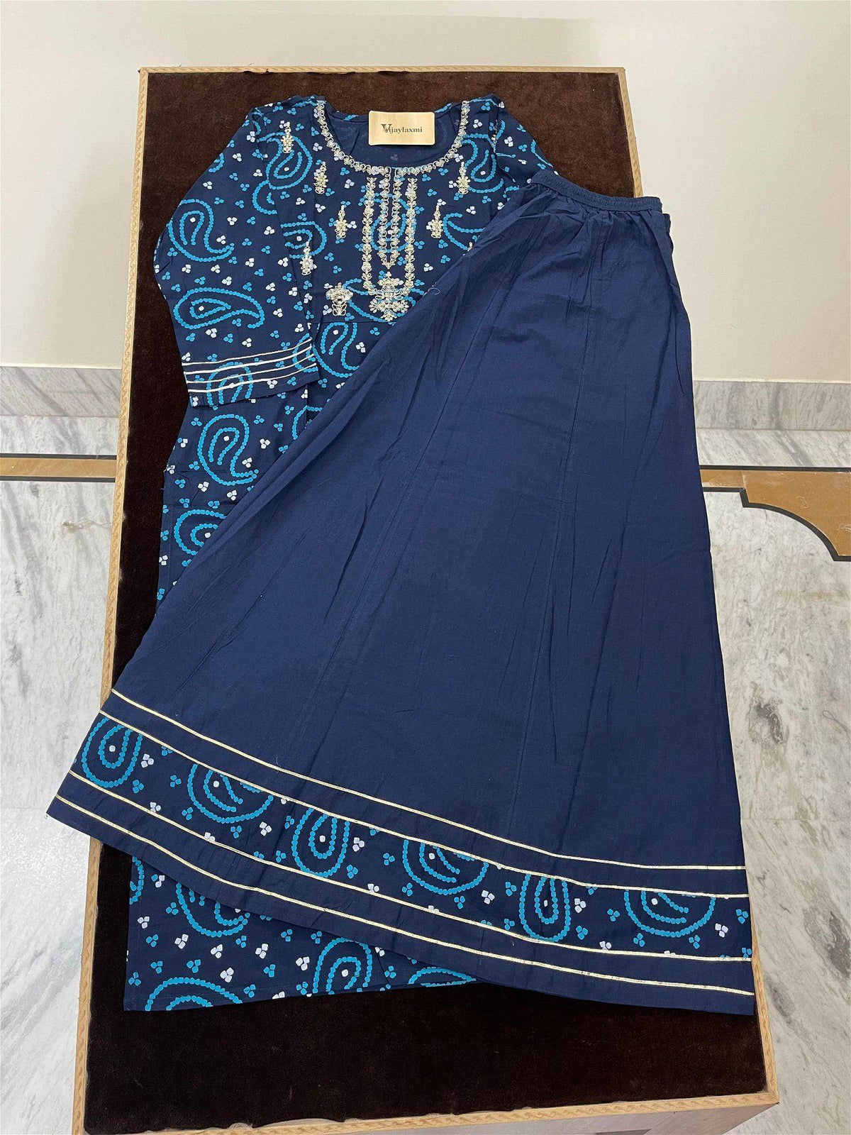 Blue SHRARA Cotton Suit