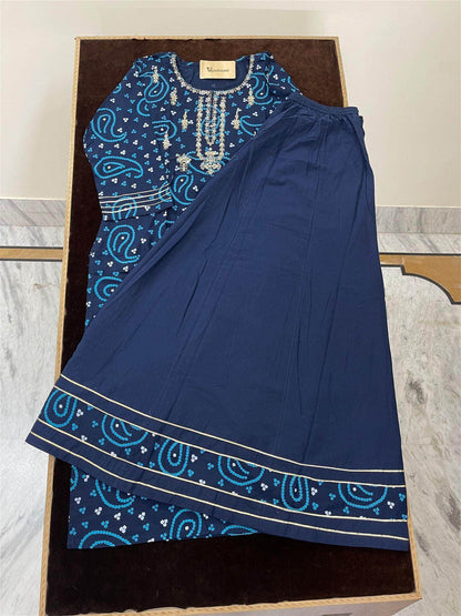 Blue SHRARA Cotton Suit