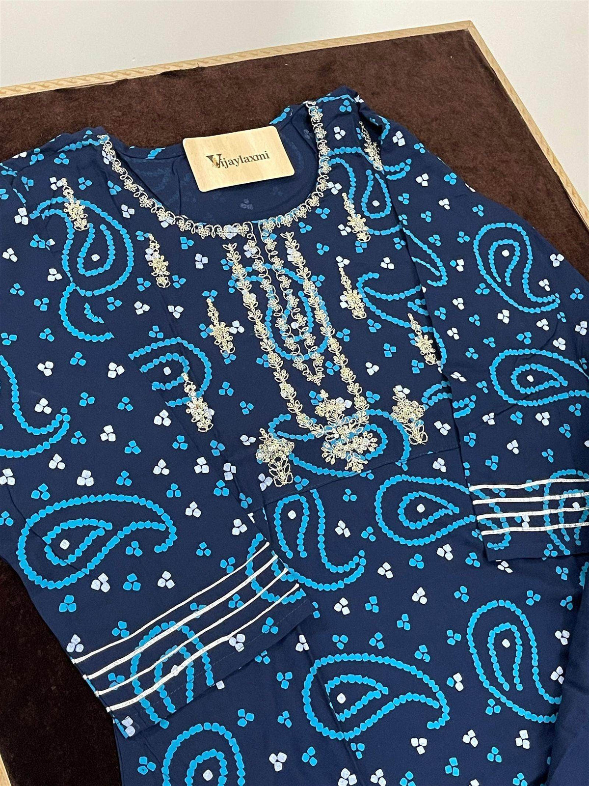 Blue SHRARA Cotton Suit
