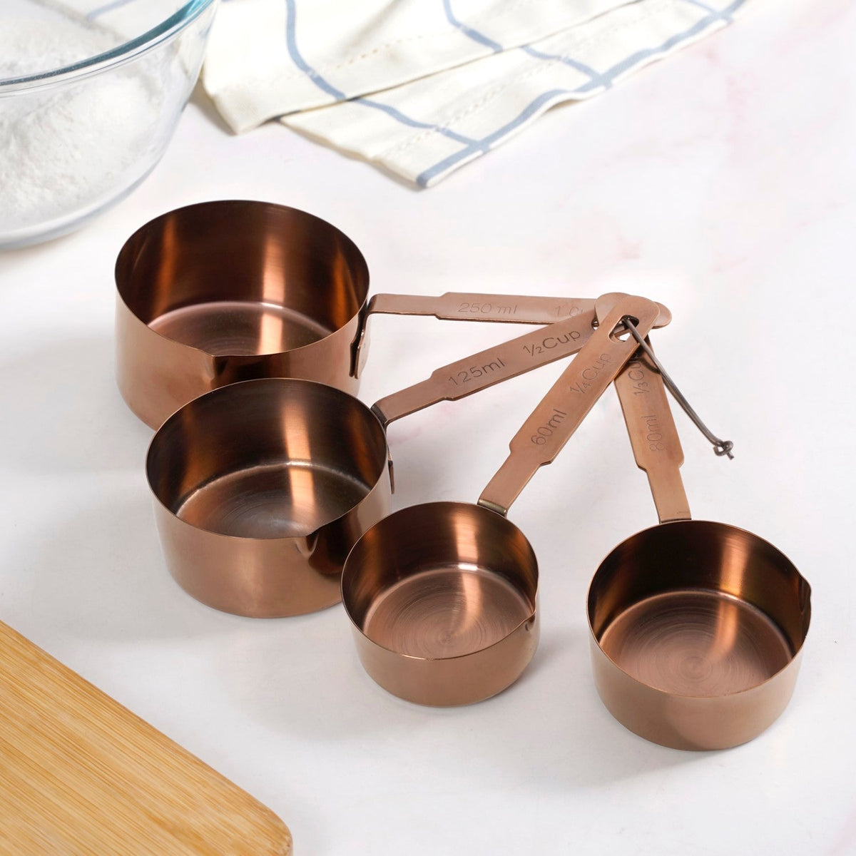 Cafecore Bronze Measuring Cups Set Of 4