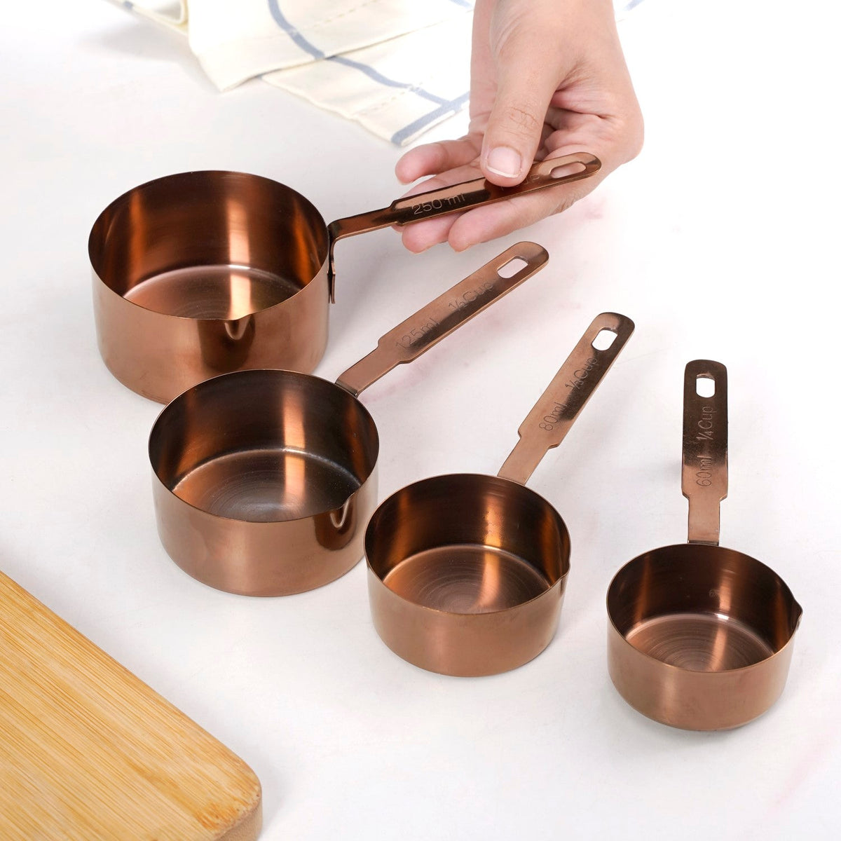 Cafecore Bronze Measuring Cups Set Of 4