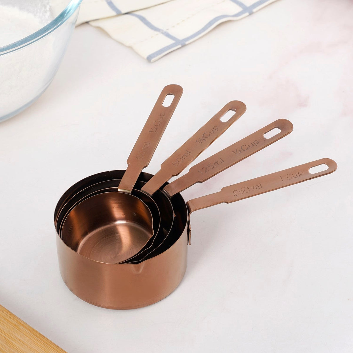 Cafecore Bronze Measuring Cups Set Of 4