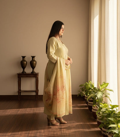 Modal Shimmer Silk Suit
