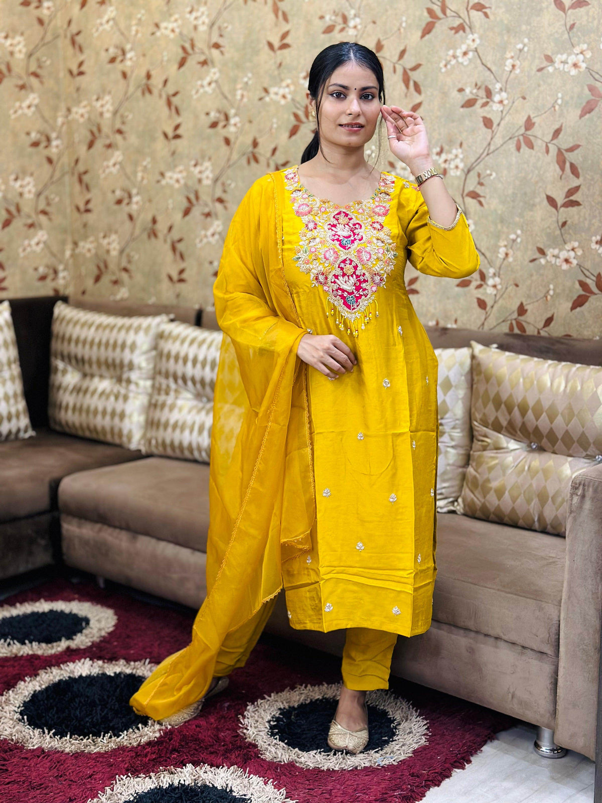 dola silk suit set