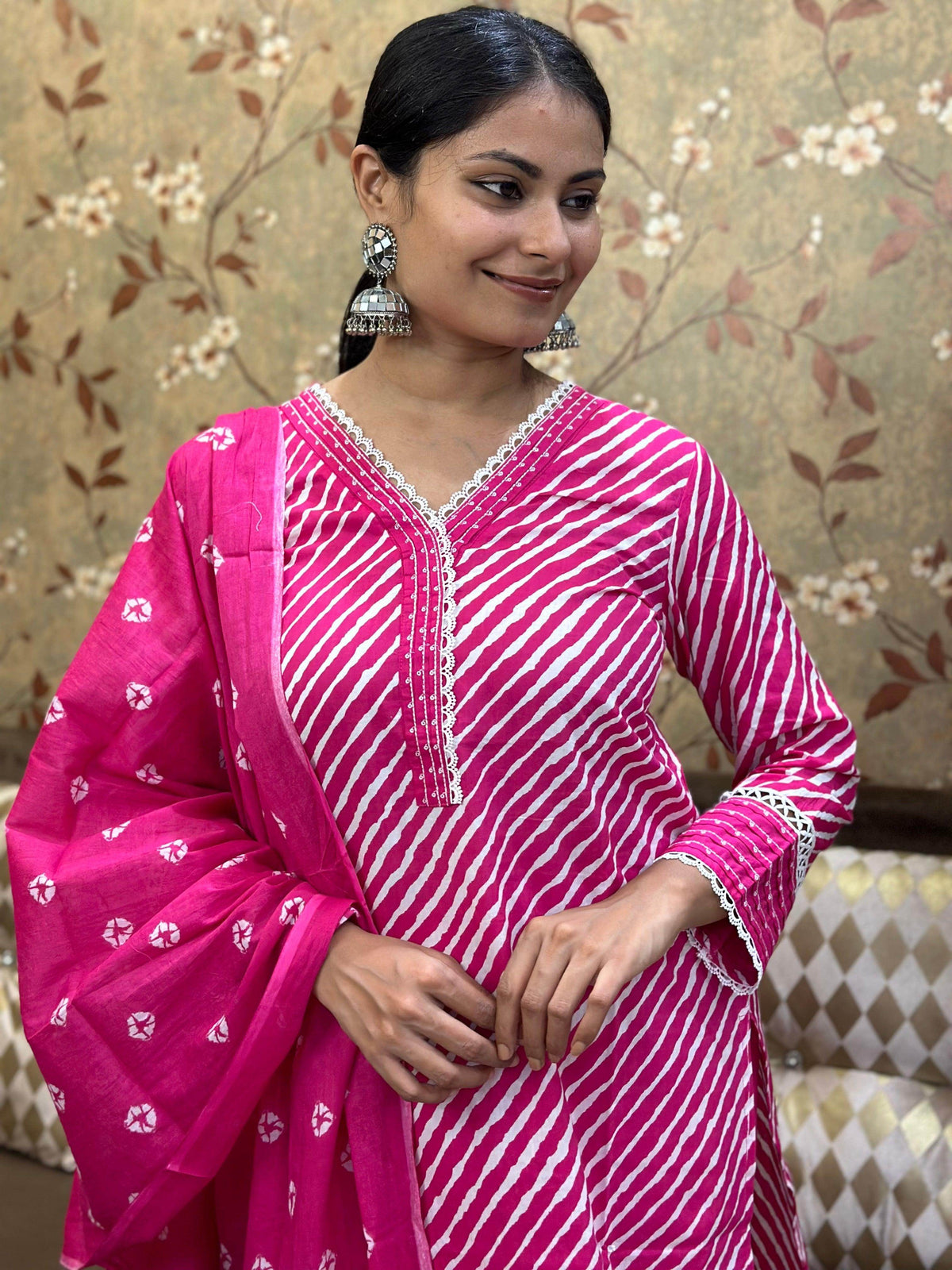 Premium Cotton Suit For Women Pink