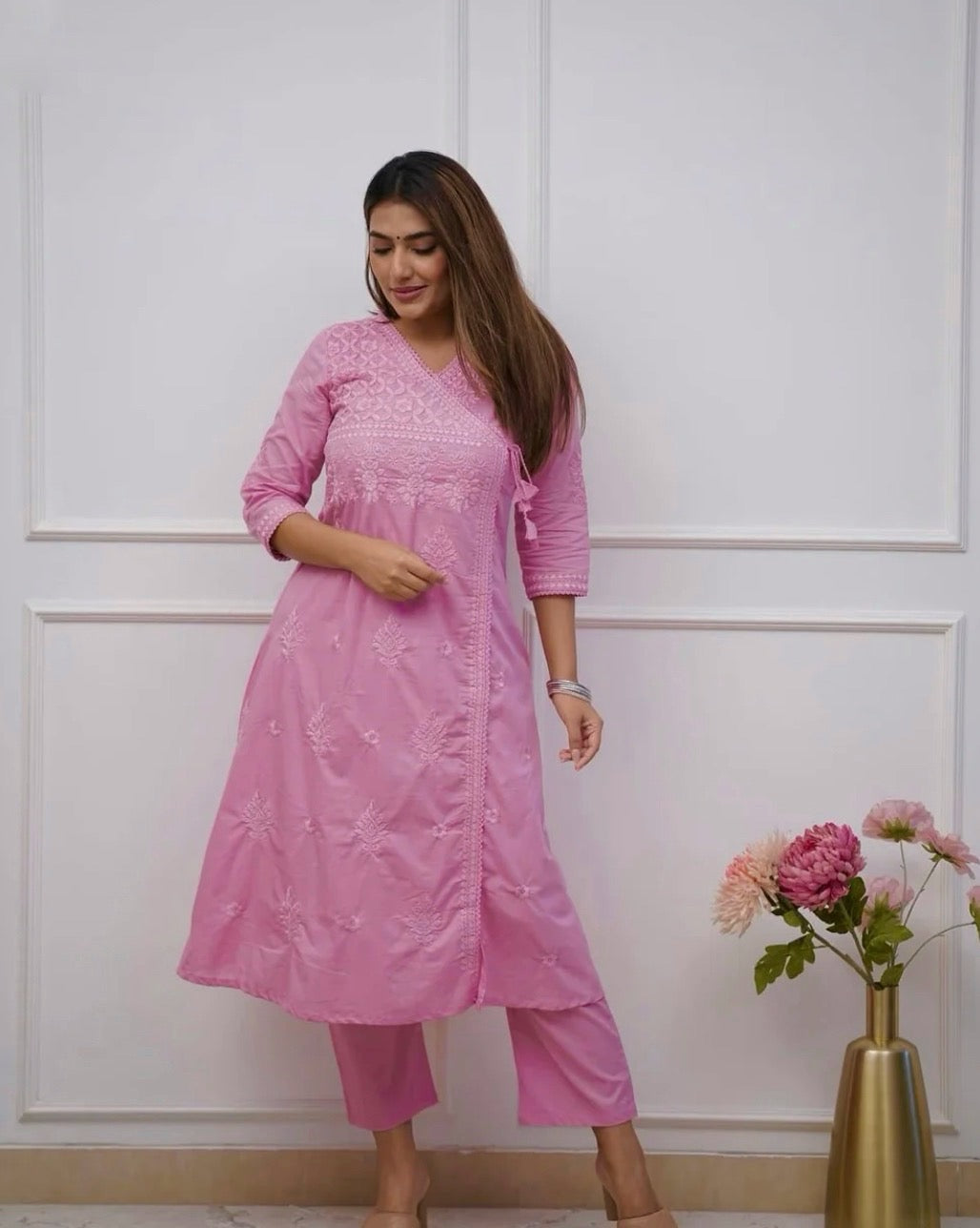 Cotton Chikankari kurta Set