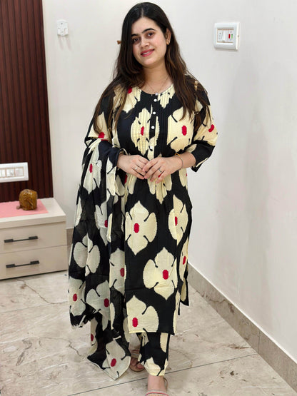 Floral Cotton Kurta Set for Women