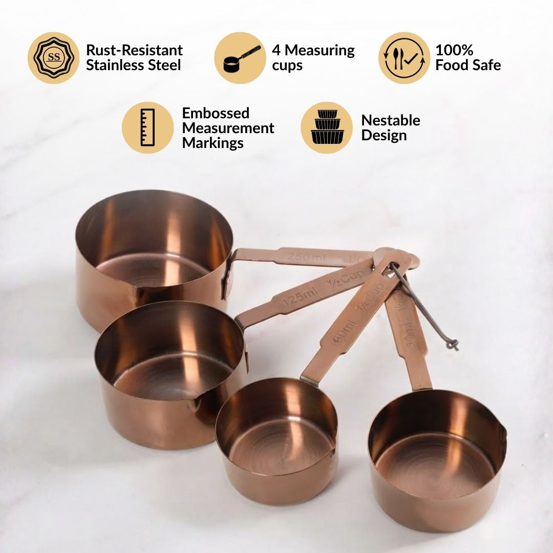 Cafecore Bronze Measuring Cups Set Of 4