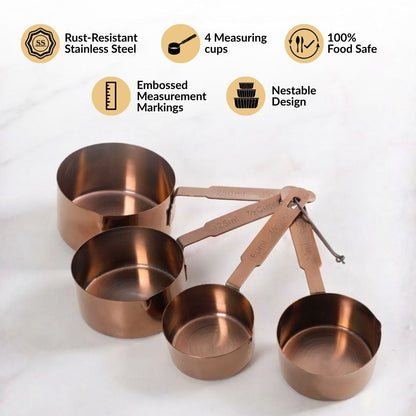 Cafecore Bronze Measuring Cups Set Of 4