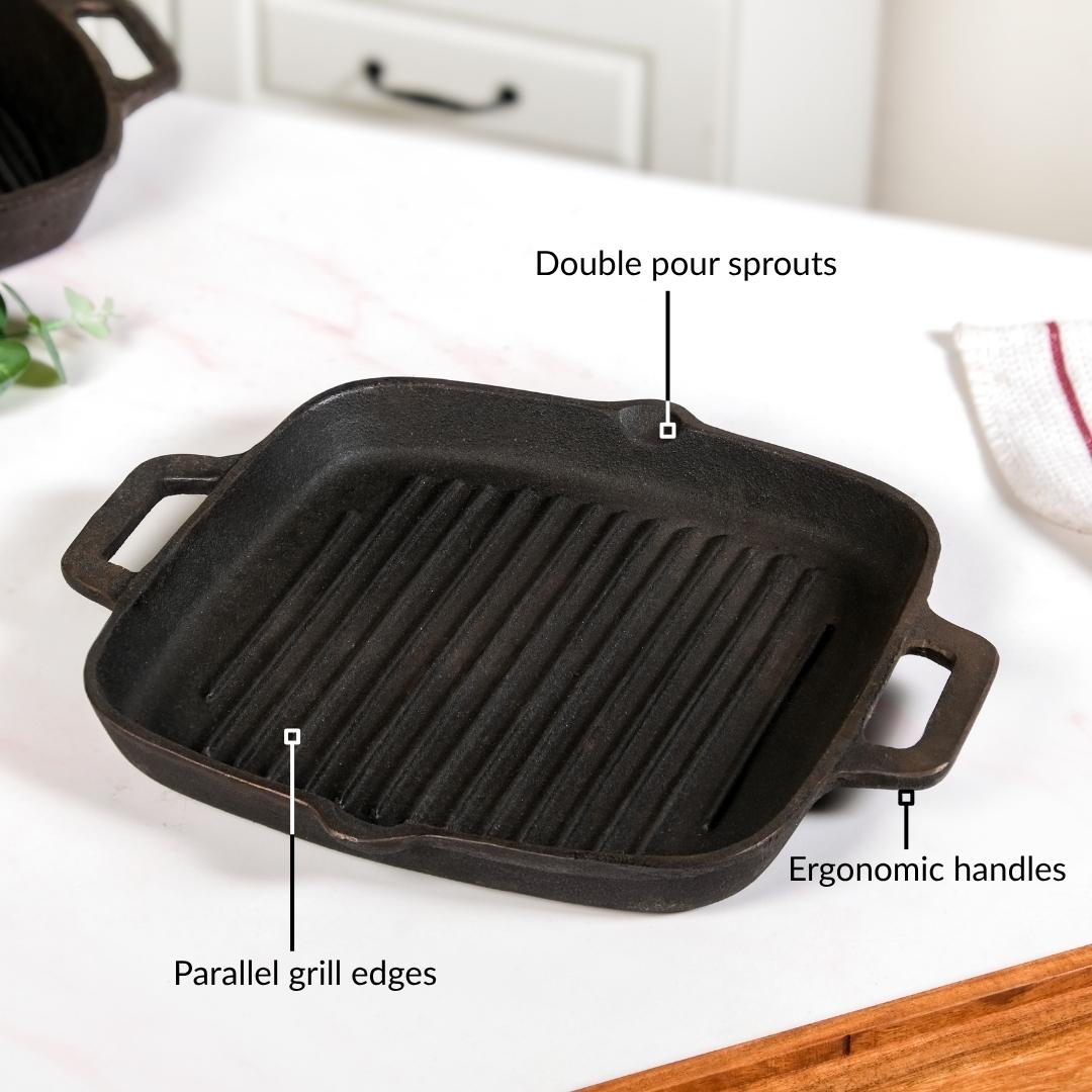 Cast Iron Grilling Pan With Side Handles