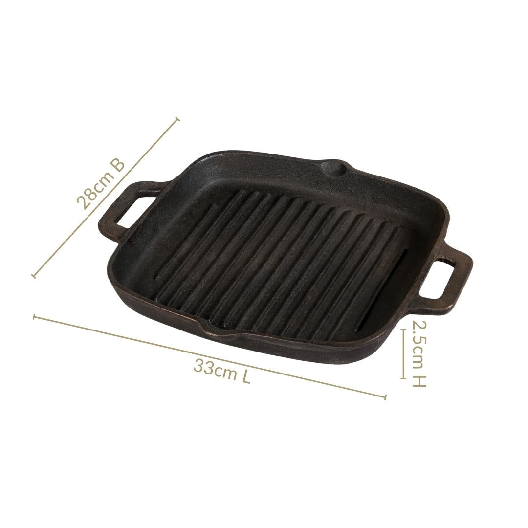 Cast Iron Grilling Pan With Side Handles