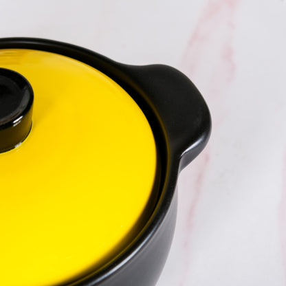 Limonelle Ceramic Cooking Casserole With Lid Flame Safe 2300ml