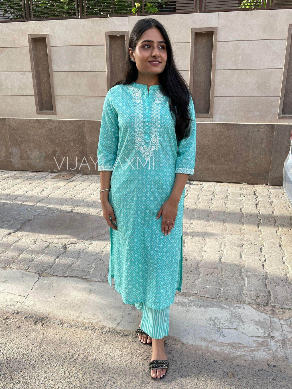Cotton Kurta Pant Set FRZ3301