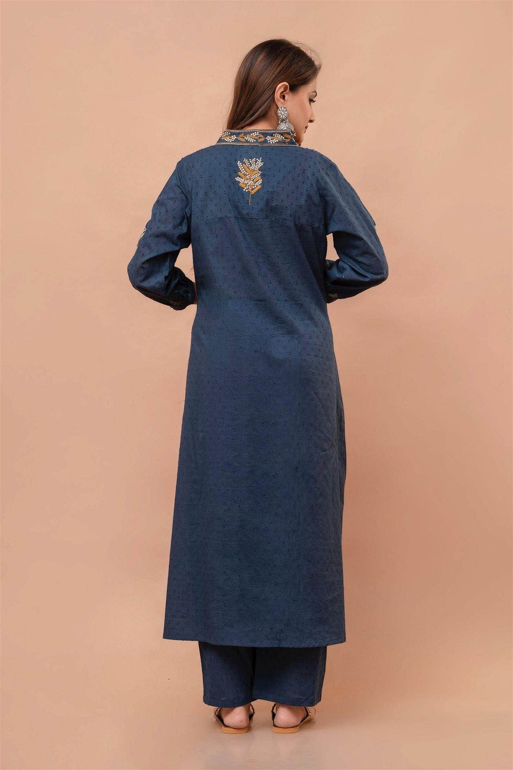 Cotton Suit Bluish Grey