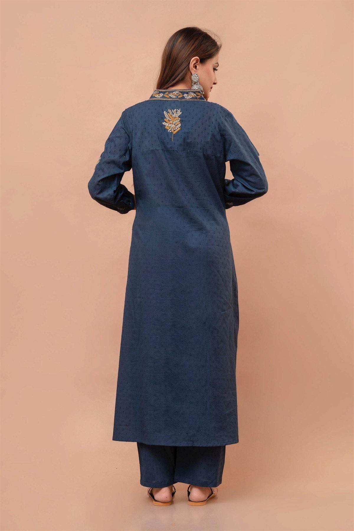 Cotton Suit Bluish Grey