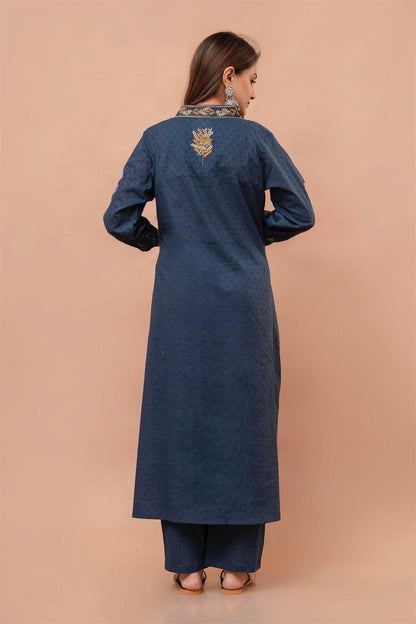 Cotton Suit Bluish Grey