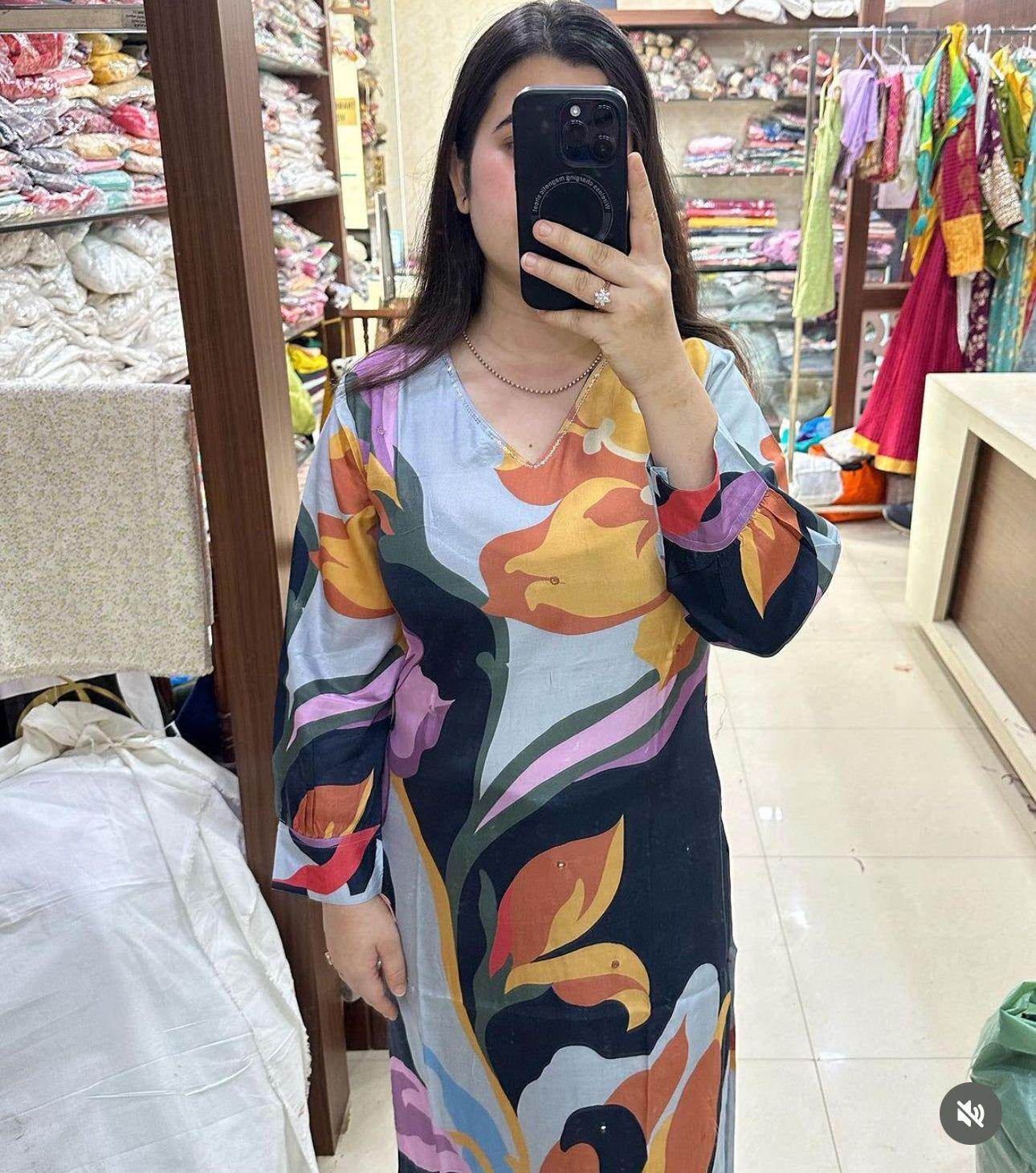 Crepe Silk Kurta Set