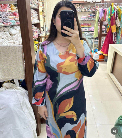 Crepe Silk Kurta Set