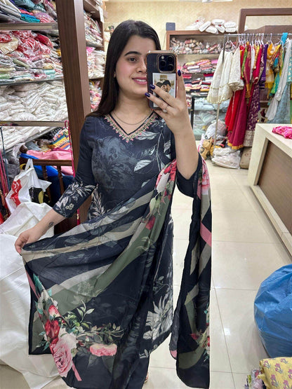 Crepe Silk Suit