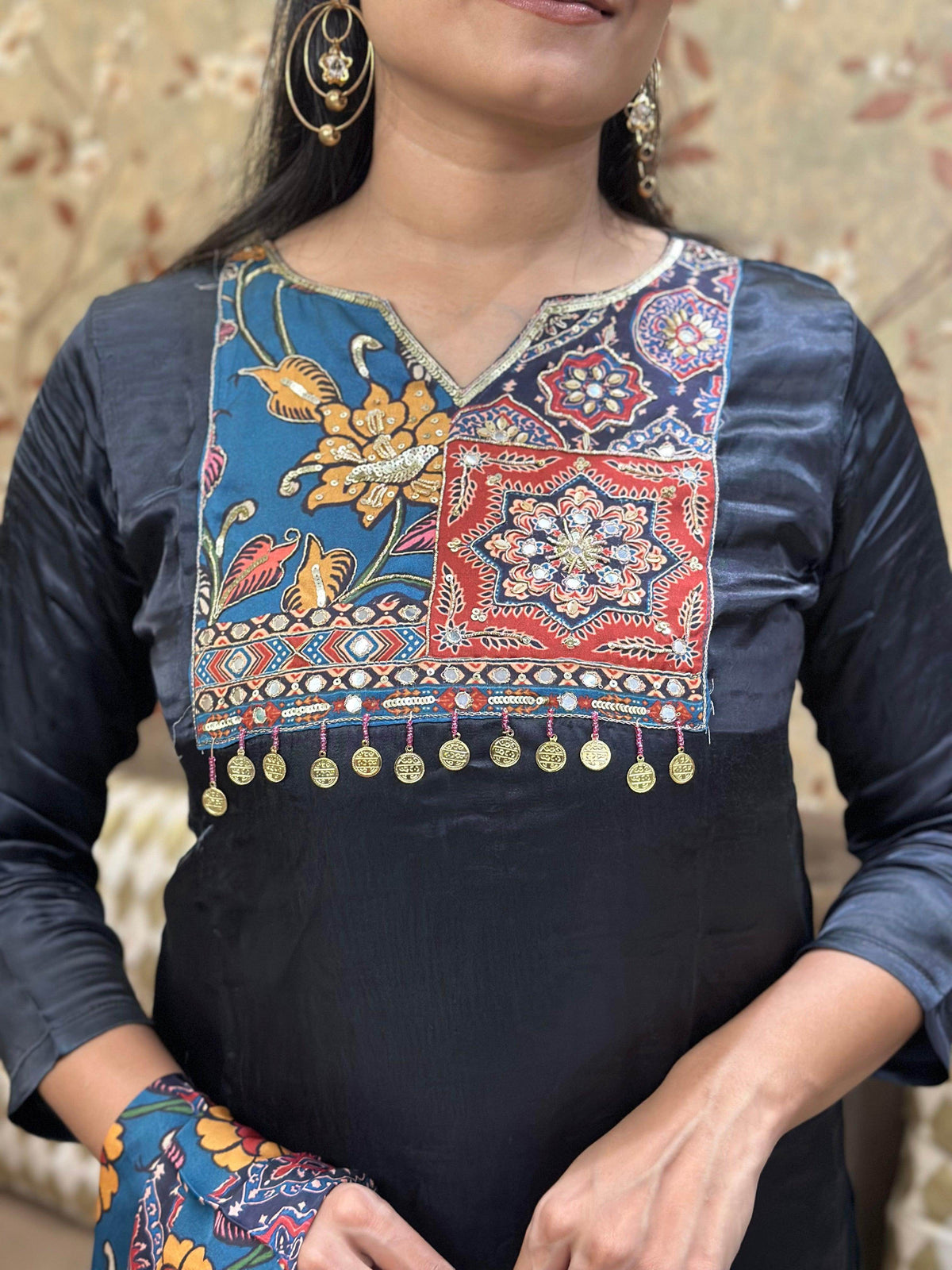Phulkari Silk suit