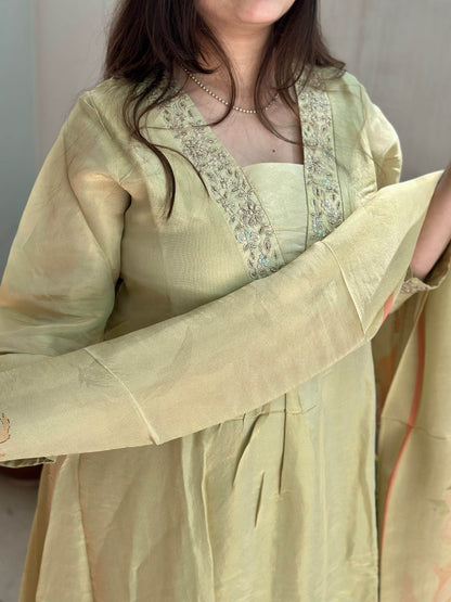 Modal Shimmer Silk Suit