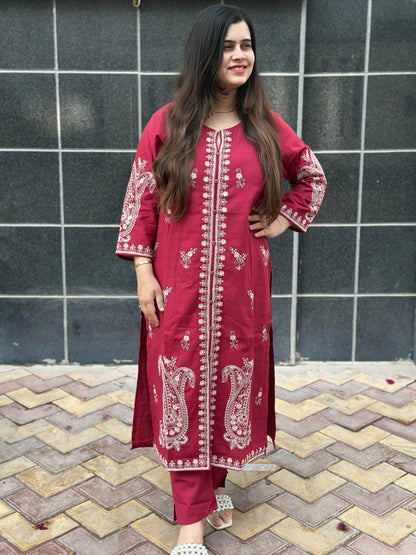 Cotton Chikankari kurta Set