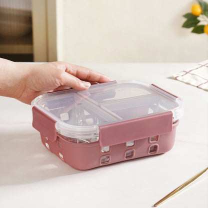 Gripso Triple Compartment Lunch Box 1000ml Mauve