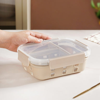 Gripso Triple Compartment Lunch Box 1000ml Beige