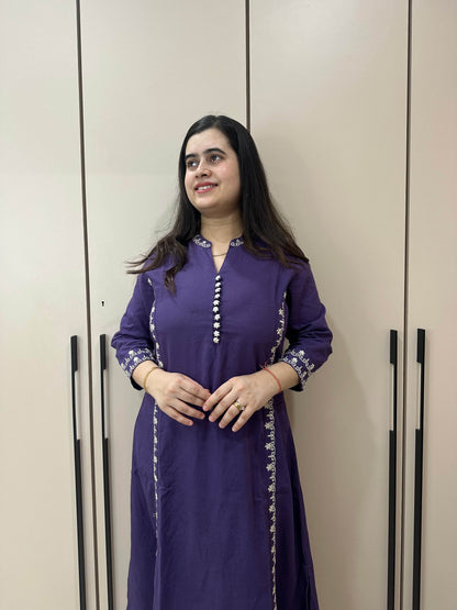Cotton kurta set with pants