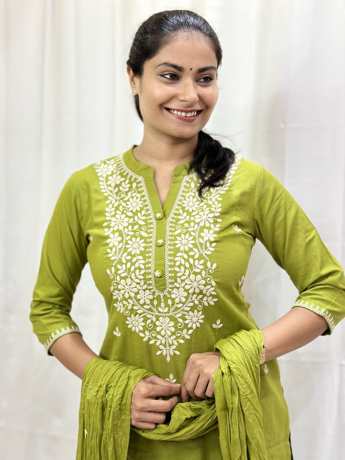 Premium Cotton Suit For Women GRN