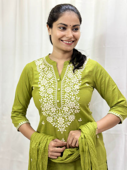 Premium Cotton Suit For Women GRN