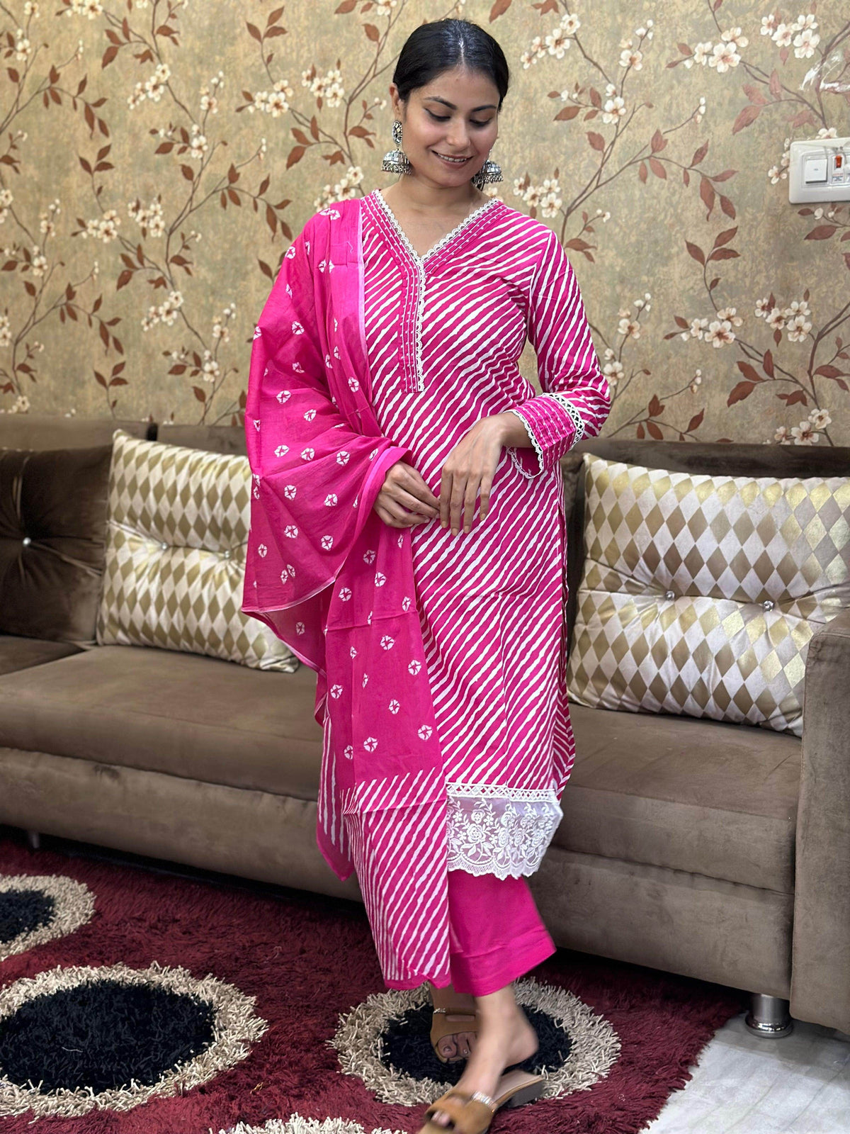 Premium Cotton Suit For Women Pink