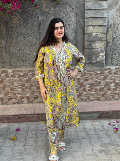 Cotton kalamkari kurta set for women