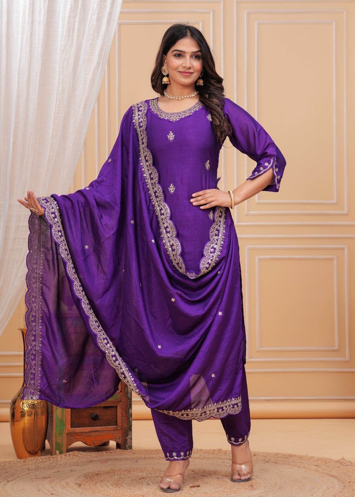 Maharani Dola Silk Suit