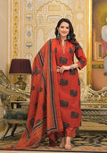 Vijaylaxmi Women’s Cotton straight kurta with Pant & Dupatta