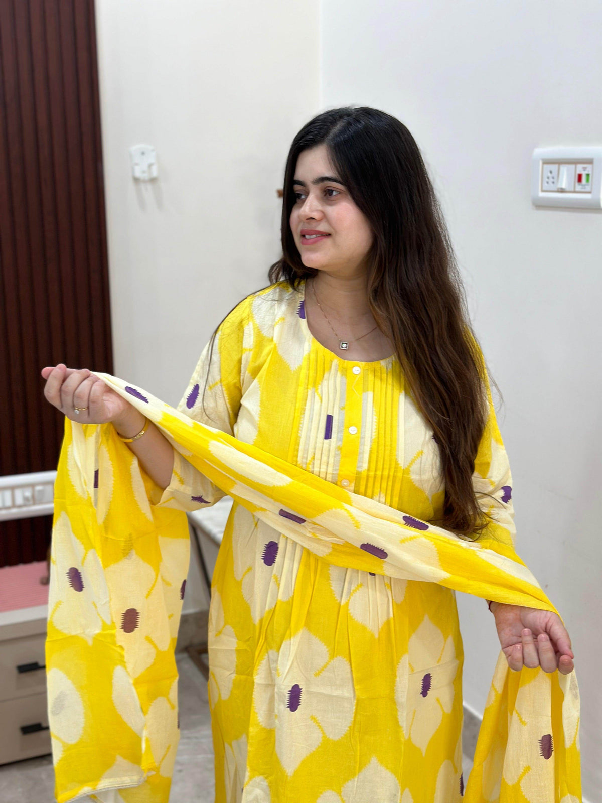 Floral Cotton Kurta Set for Women