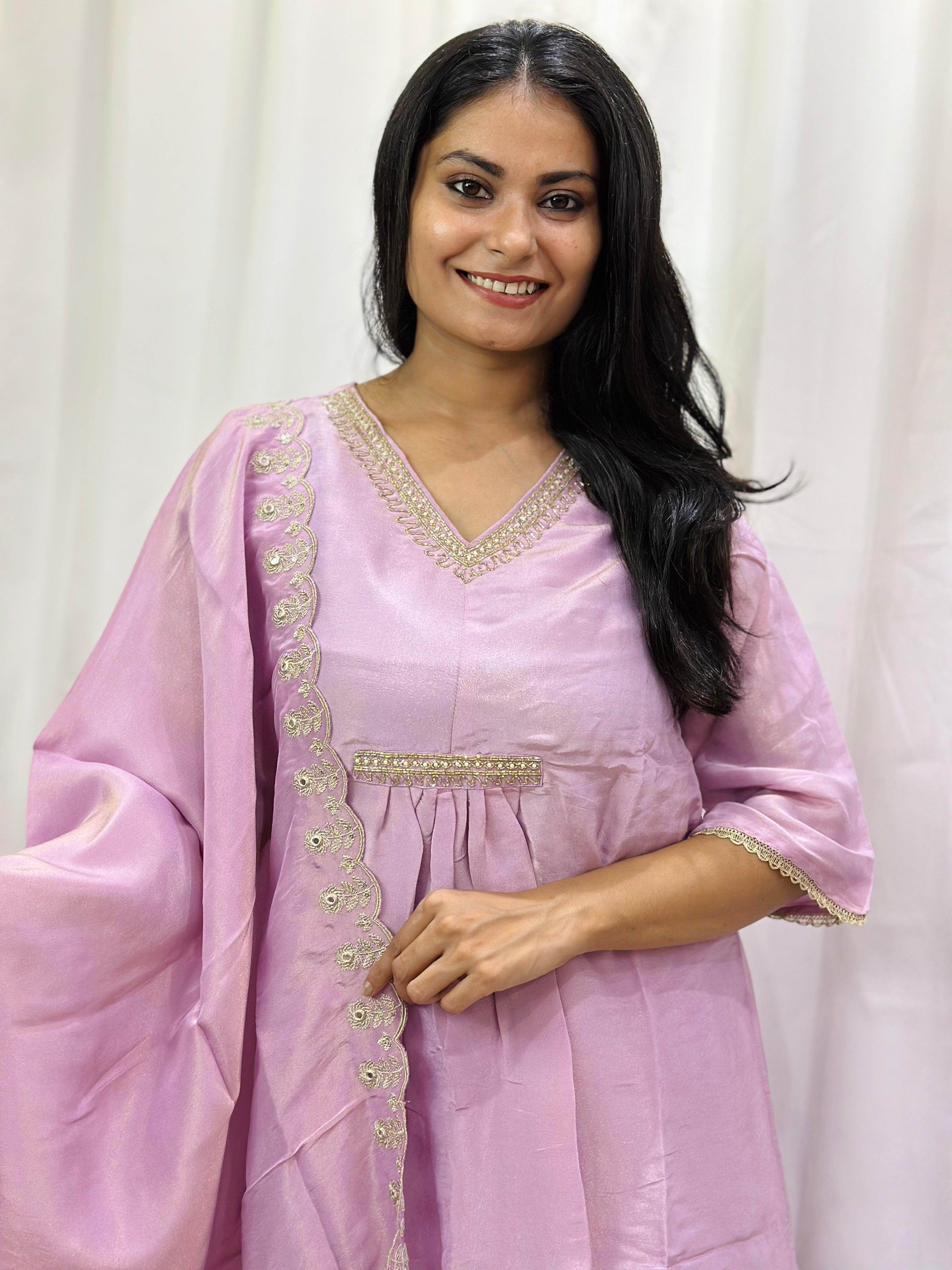 Viscose Shimmer Silk suit For Women