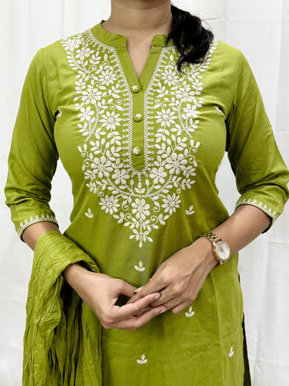 Premium Cotton Suit For Women GRN