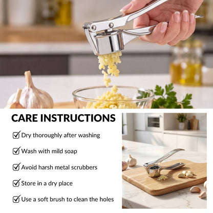 Stainless Steel Garlic Crusher Press