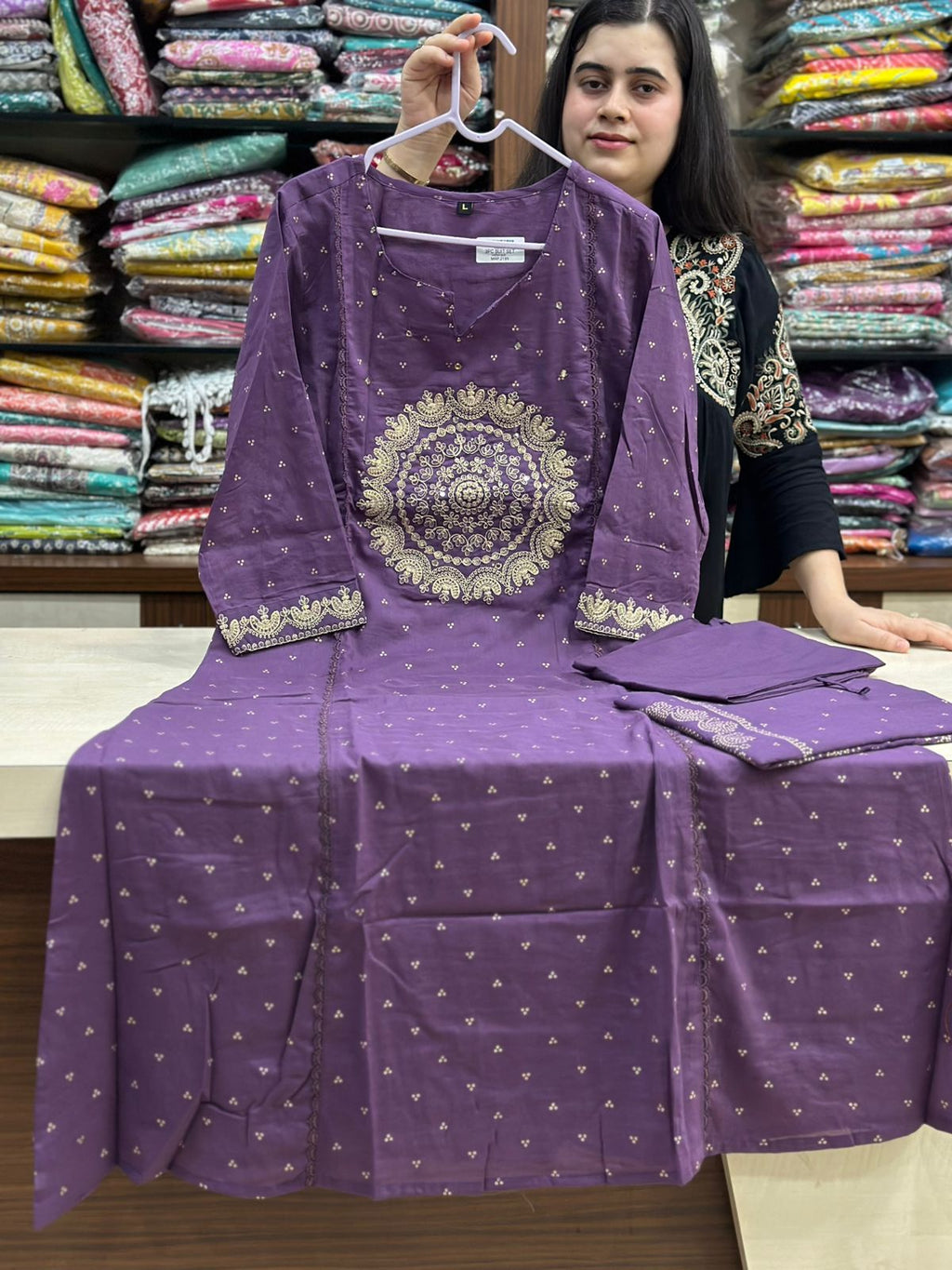 Premium Cotton kurta set for women with dupatta