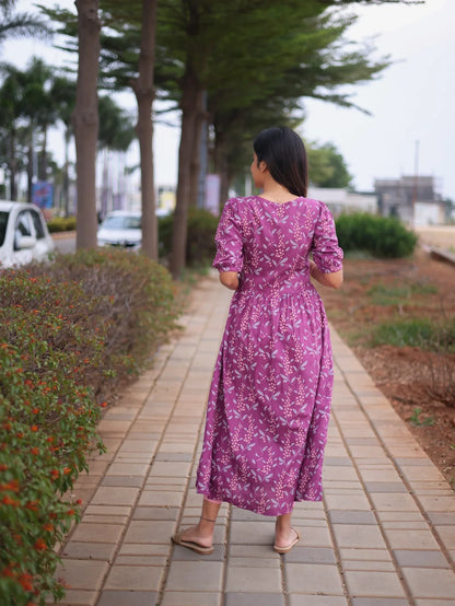Bloom Theory Violet Printed Feeding and Maternity Wear