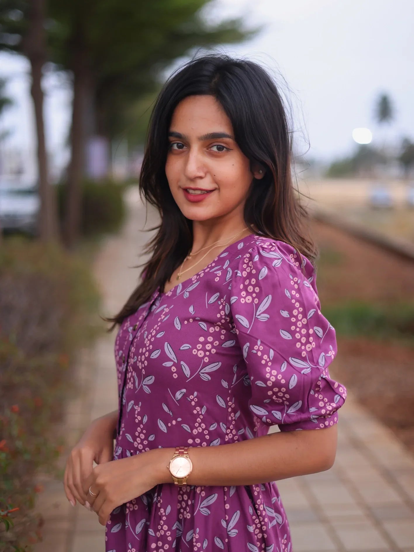 Bloom Theory Violet Printed Feeding and Maternity Wear