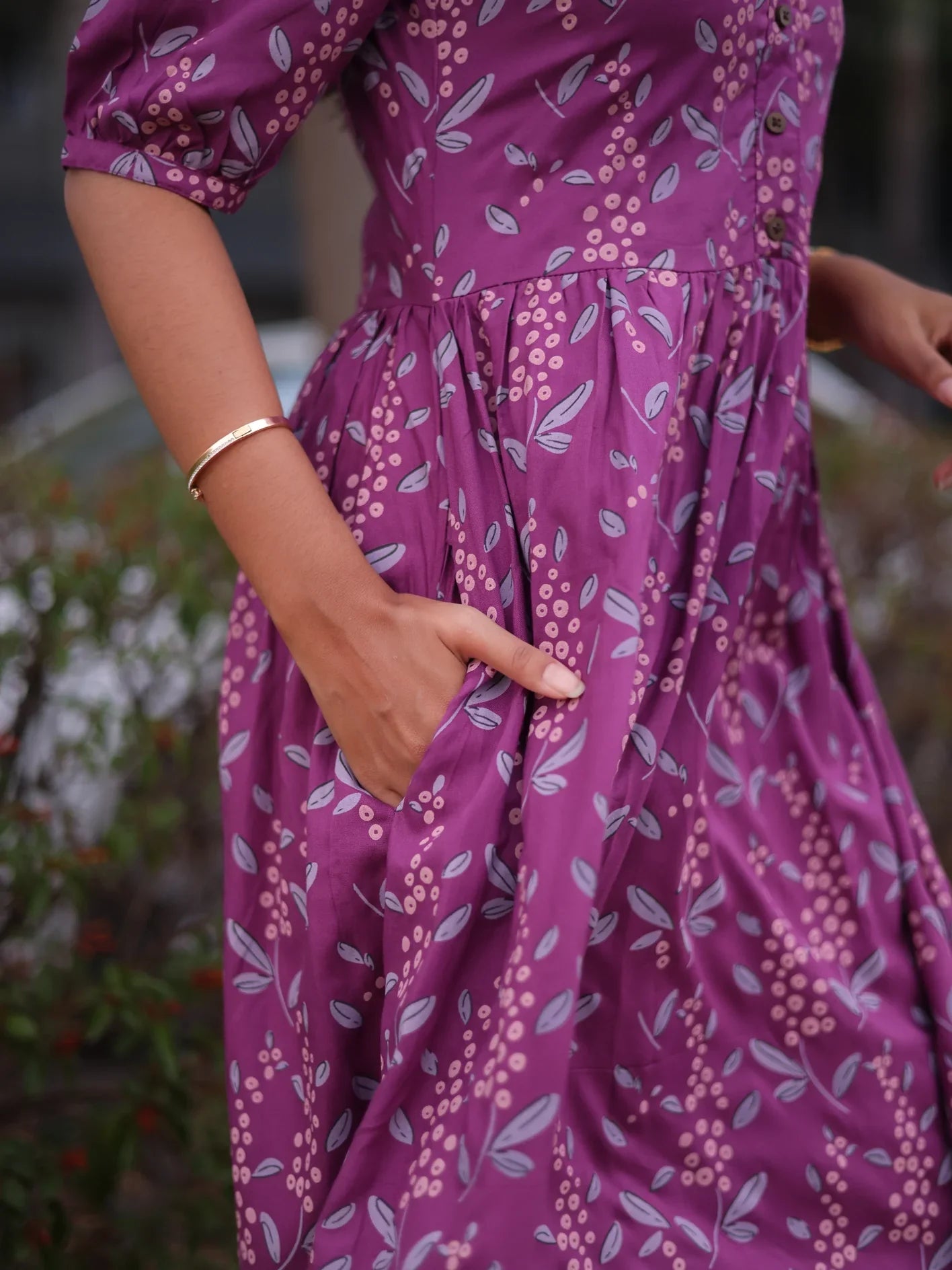 Bloom Theory Violet Printed Feeding and Maternity Wear