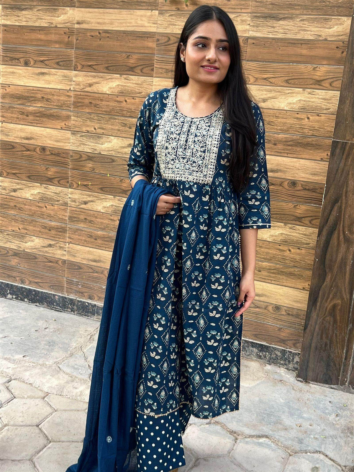 Indigo Cotton Suit